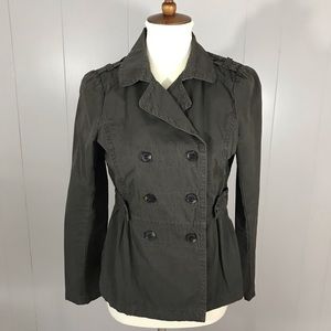 LOFT army green utility jacket small petite